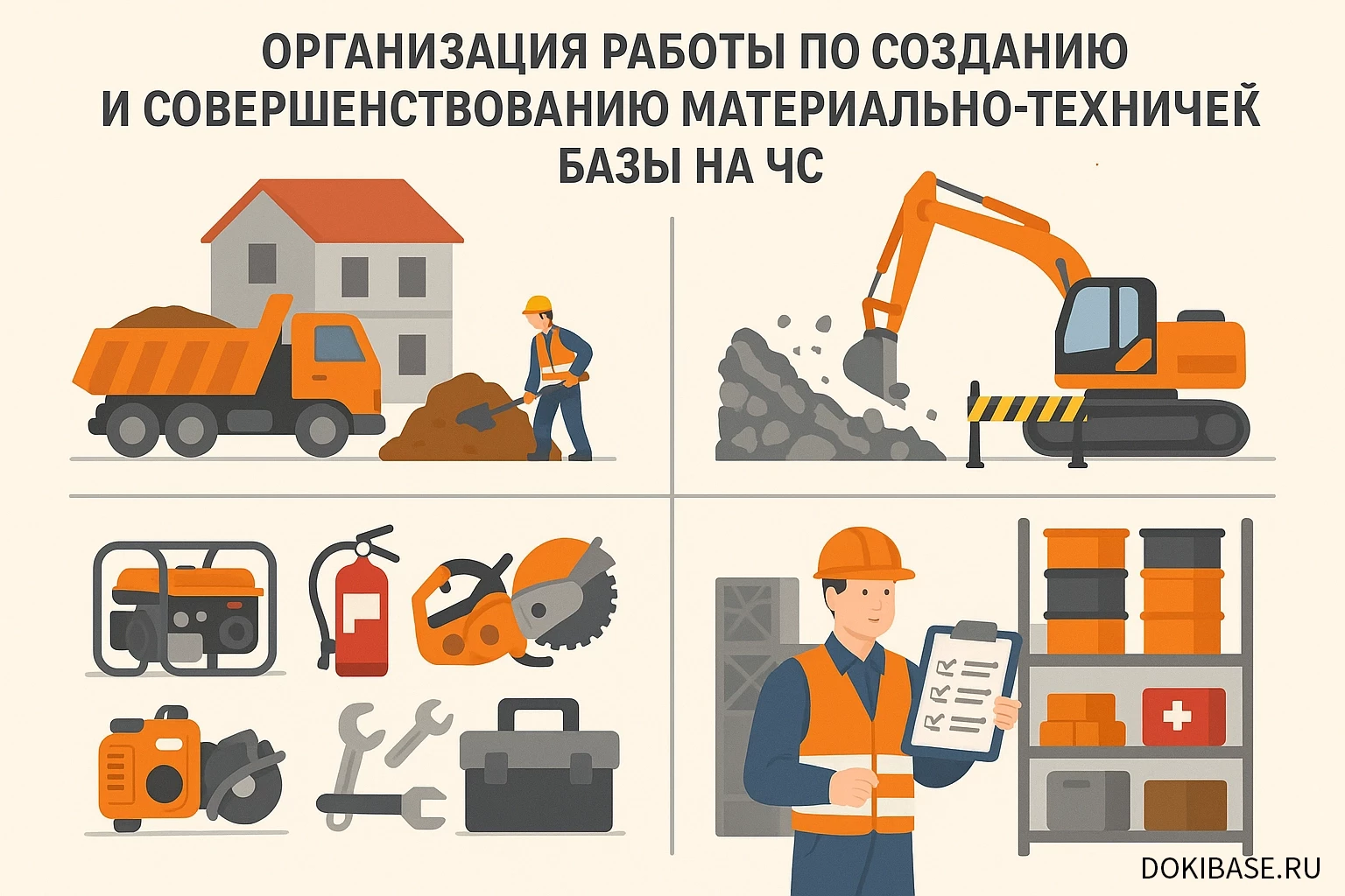 КЧС и ОПБ: организация работы по созданию и совершенствованию материально-технической базы