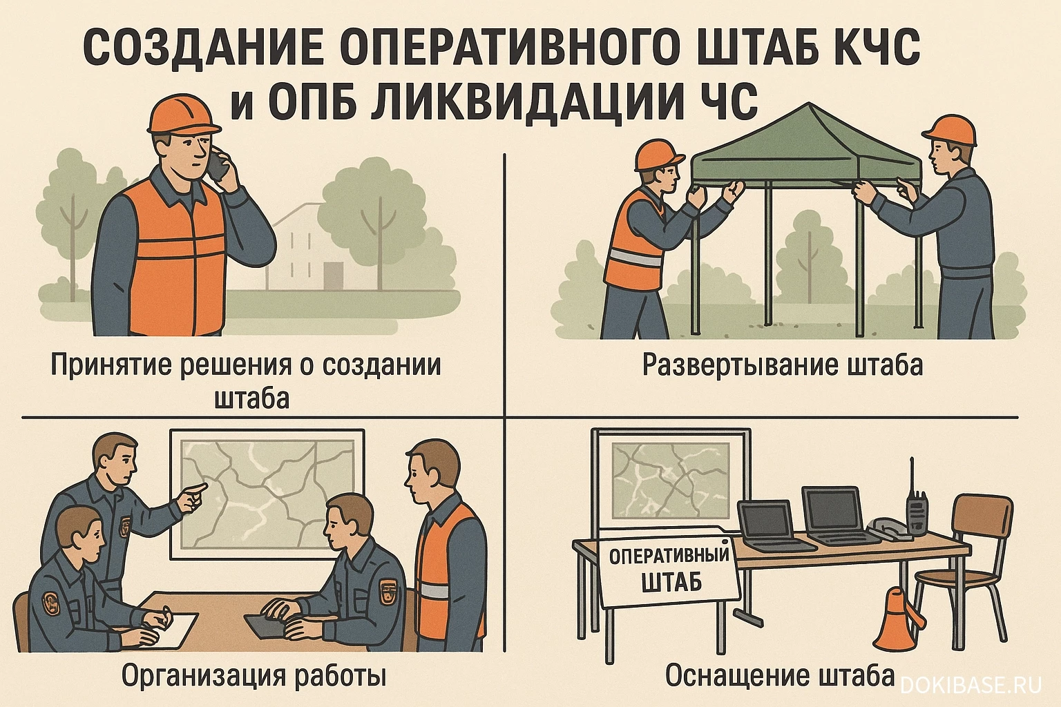 КЧС и ОПБ: оперативный штаб ликвидации ЧС