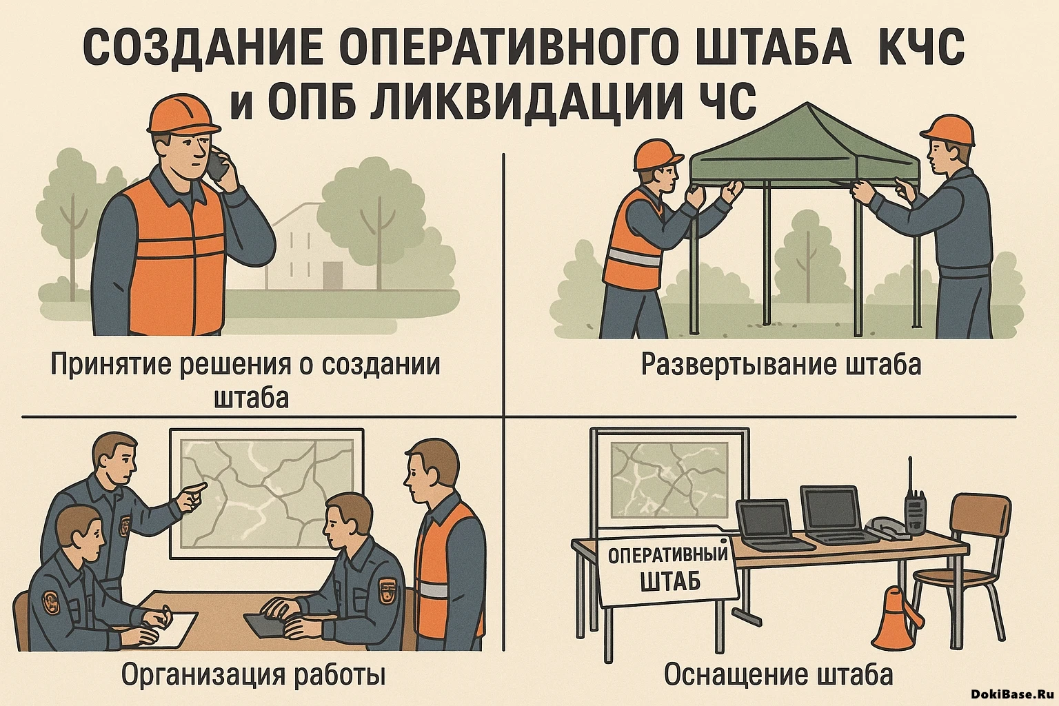 КЧС и ОПБ: оперативный штаб ликвидации ЧС