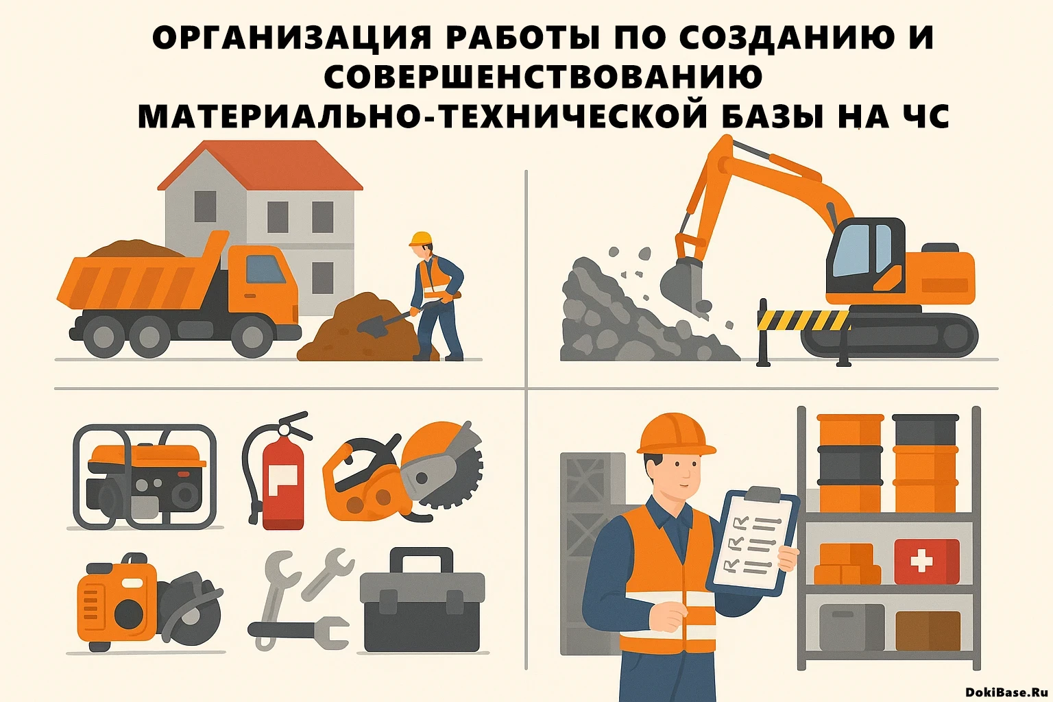 КЧС и ОПБ: организация работы по созданию и совершенствованию материально-технической базы