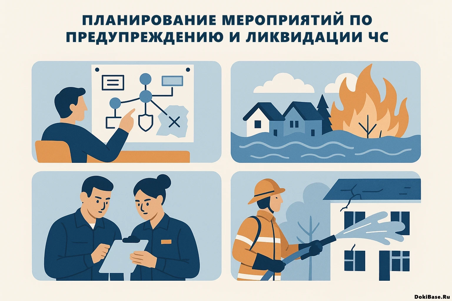 КЧС и ОПБ: планирование мероприятий по предупреждению и ликвидации ЧС, обеспечению пожарной безопасности